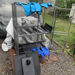 Critter cage with accessories 54"tall 31"wide 20"deep cage cost $250 and has  $100 in accessories nice condition  