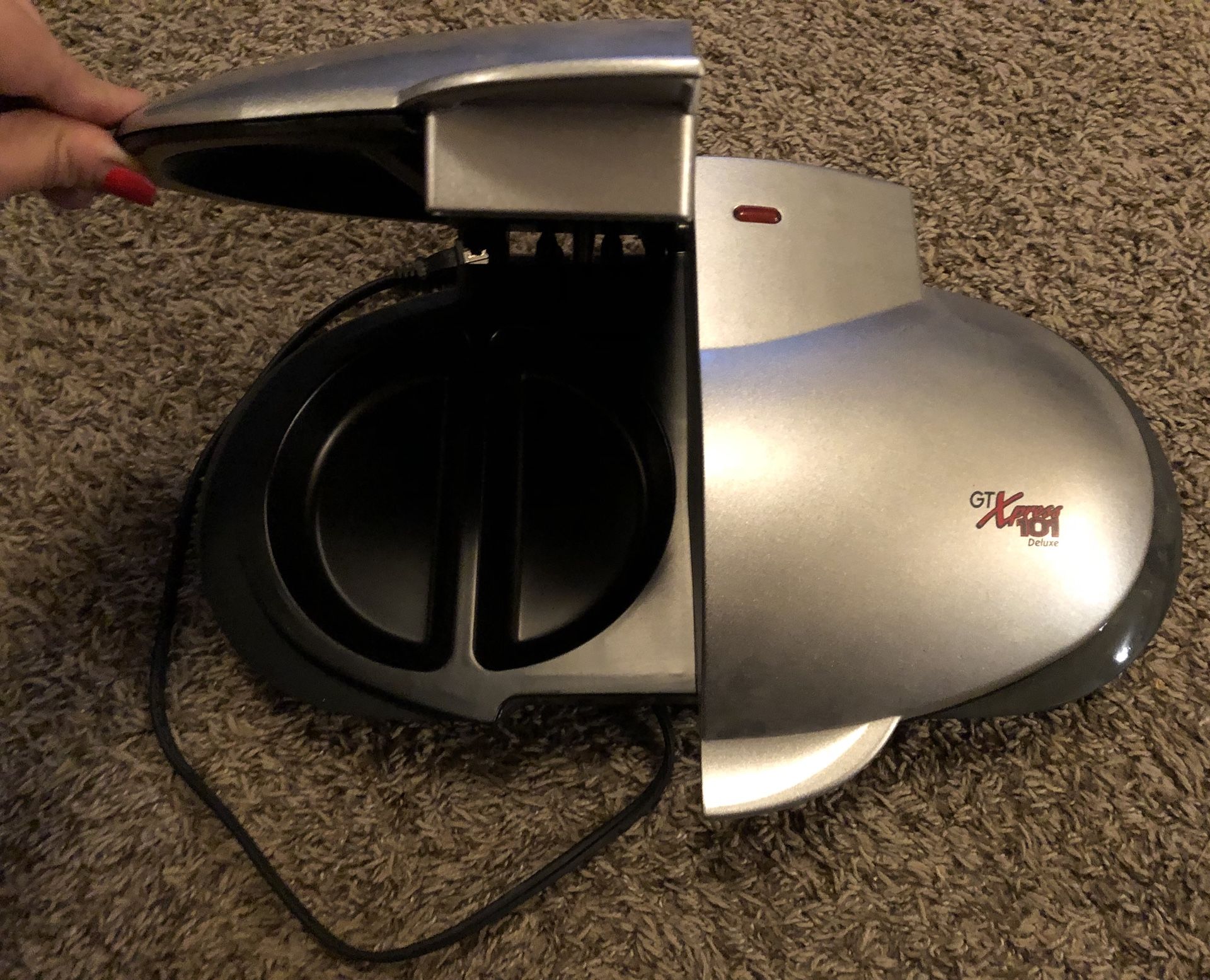 Gt Express 101 Indoor/ Outdoor Electric Grill Dual Griddle Camping Hot Plate Omelette Maker Panini Pancake LIKE NEW