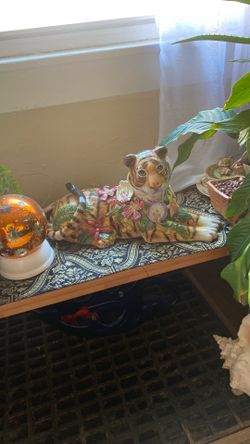 Ceramic tiger, rare as is