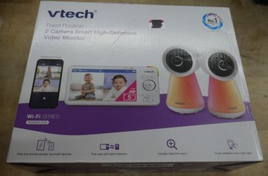 VTech 2 Camera Smart High-Definition BabyVideo Monitor RM5856-2HD New in Box. box was open for inspection. 