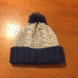 Hand crochet Pom Pom beanie hat