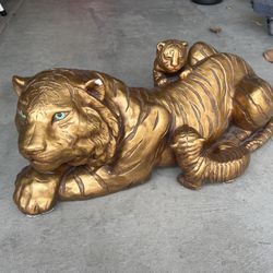 Large Vintage Tiger Statue MCM