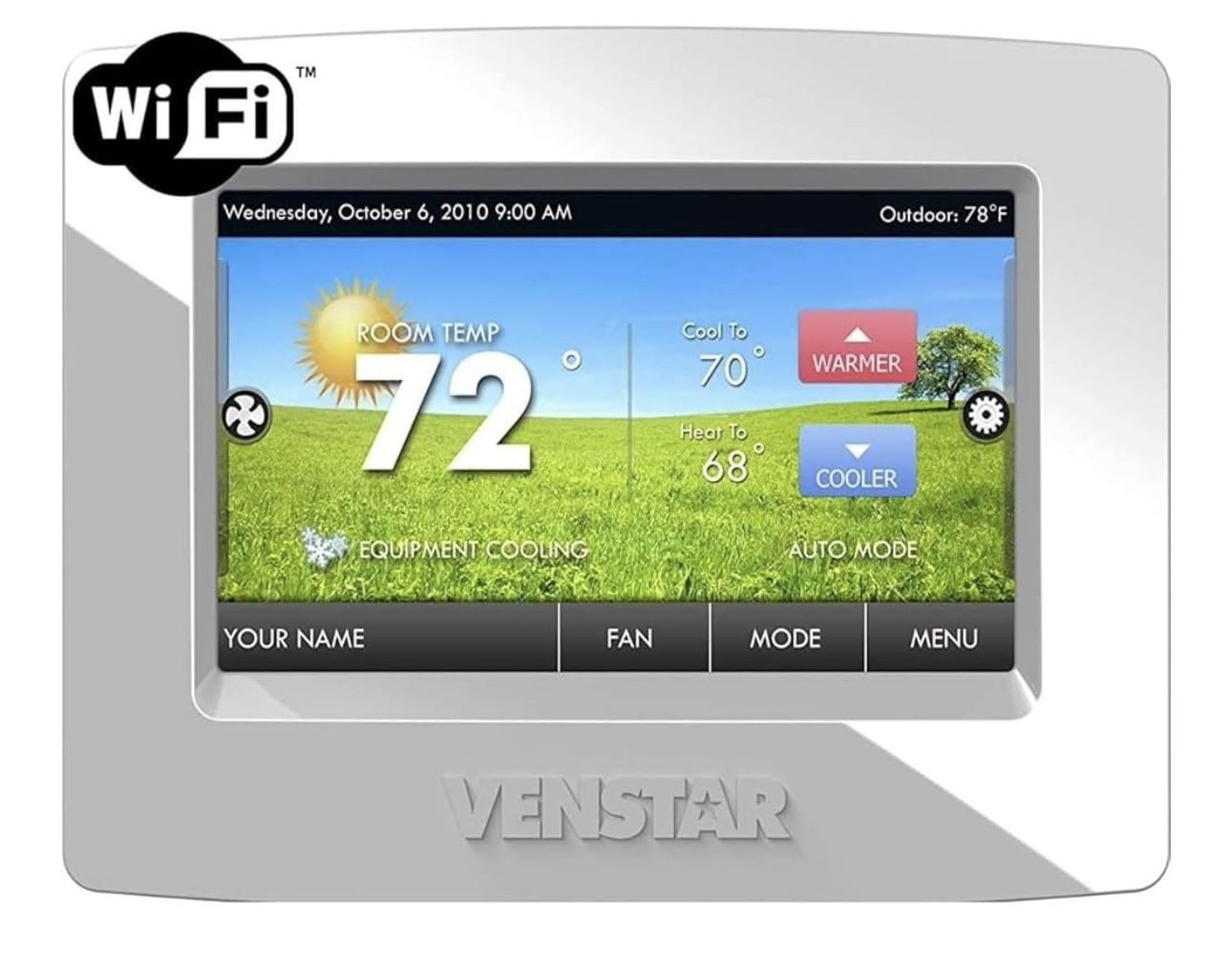 Venstar T8900 ColorTouch High Resulation Touch Screen Programmable Thermostat w/WiFi, Alexa Compatible,