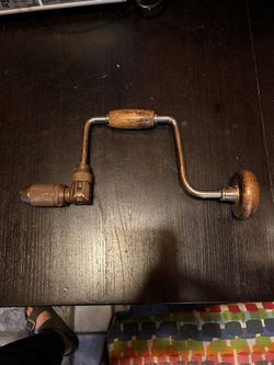 Vintage Stanley No. 965-10" Hand Drill Bit Brace Woodworking Tool 