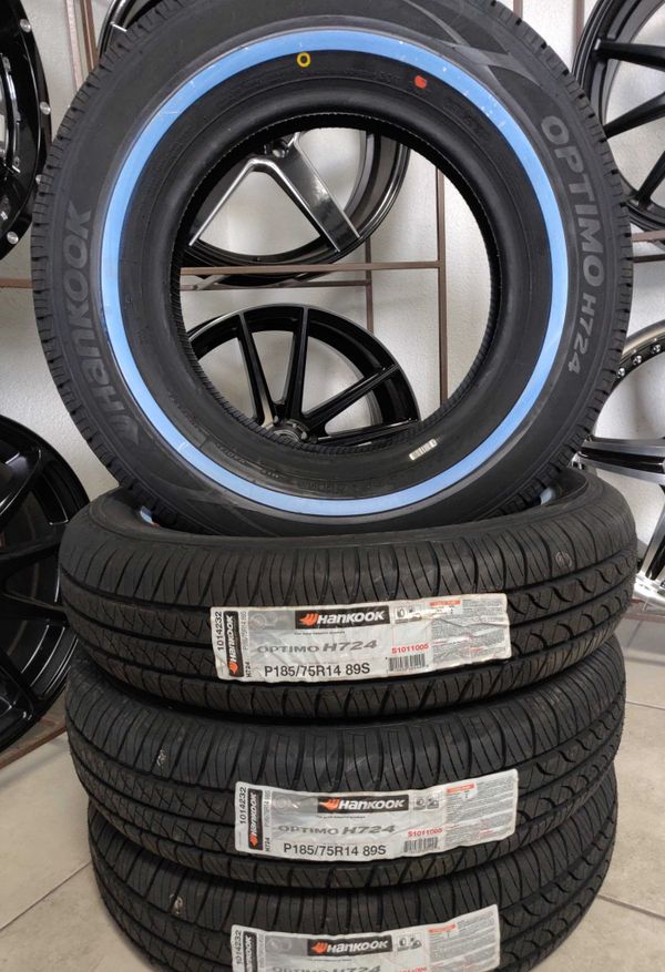 4 NEW Hankook white wall tires 185/75/14, cuatro llantas nuevas for