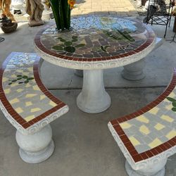Patio Table & Benches