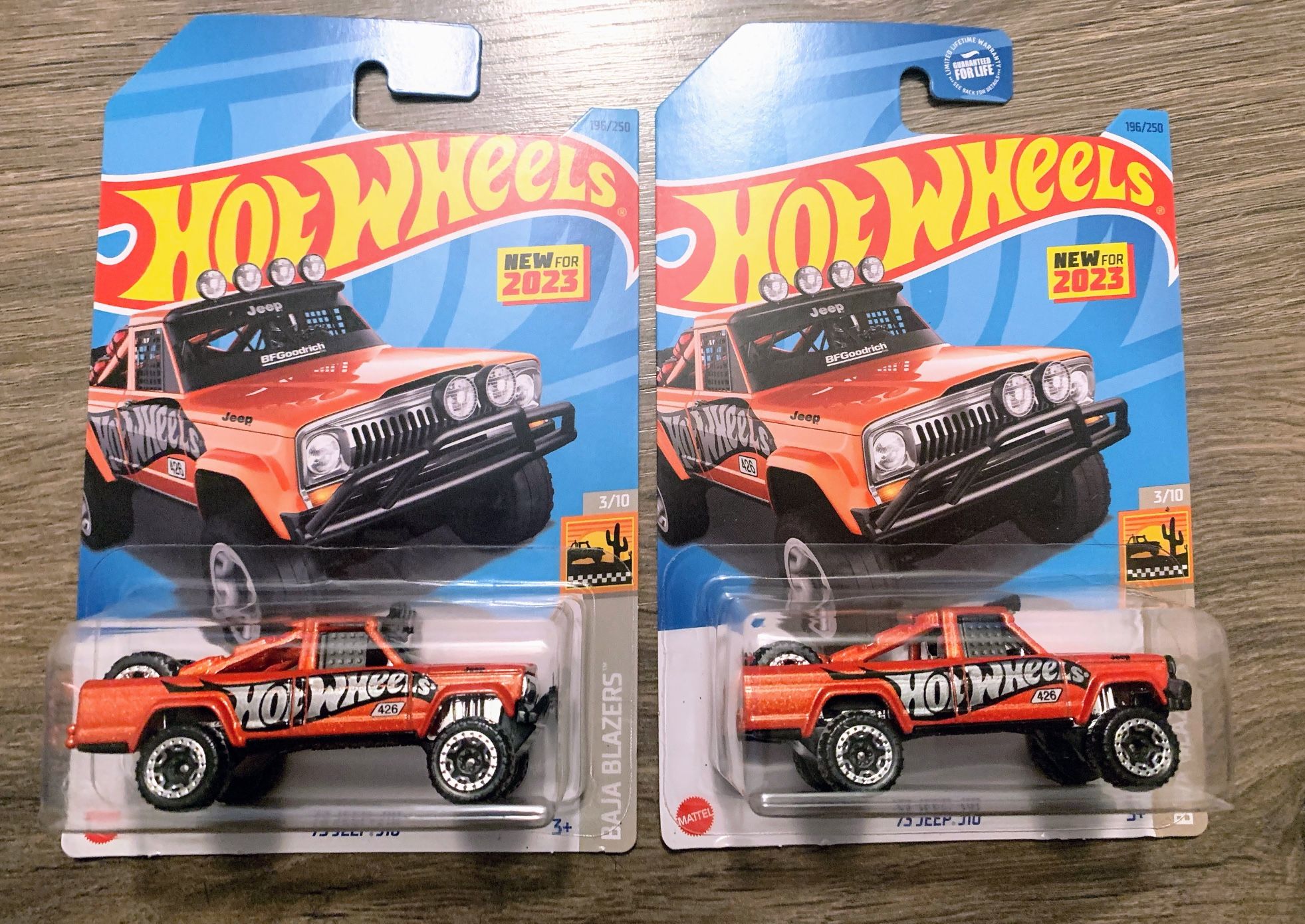 (2) Hot Wheels '73 Jeep J10 