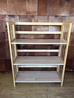 Collapsible Wooden Shelf 30” long x 38” tall x 12.25” depth