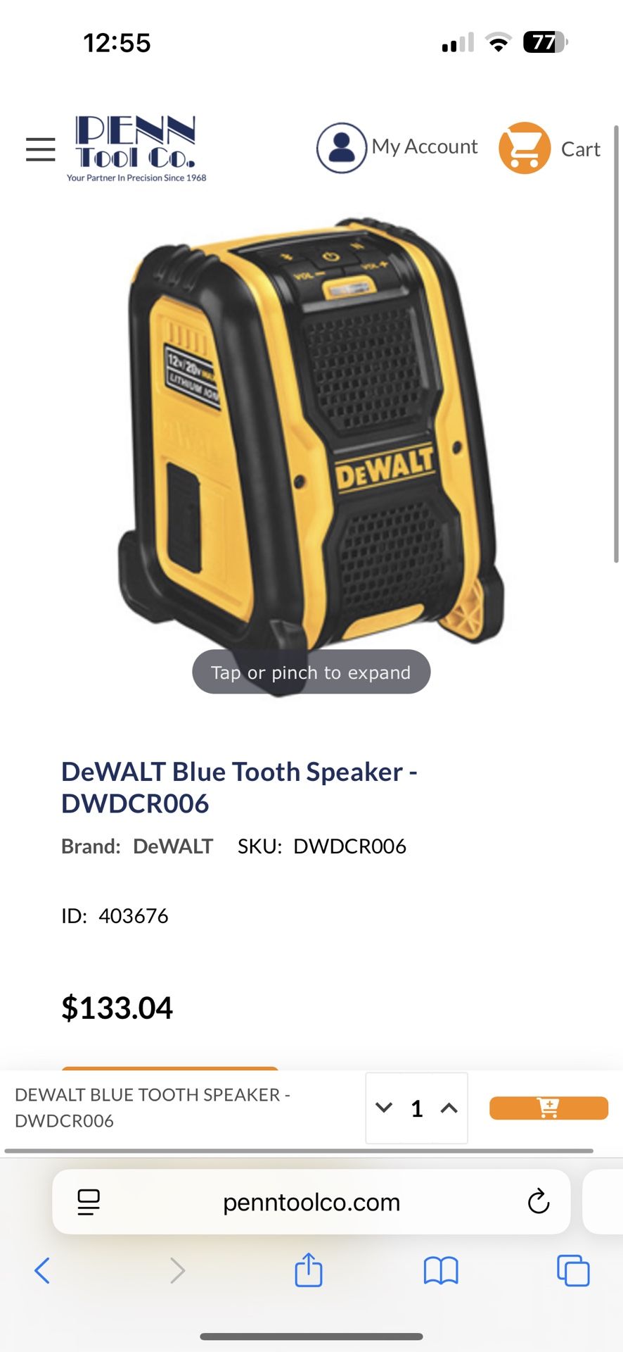 New Bluetooth Dewalt Speaker