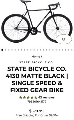 State Bicycle Co Fixie / Road Bike 42cm