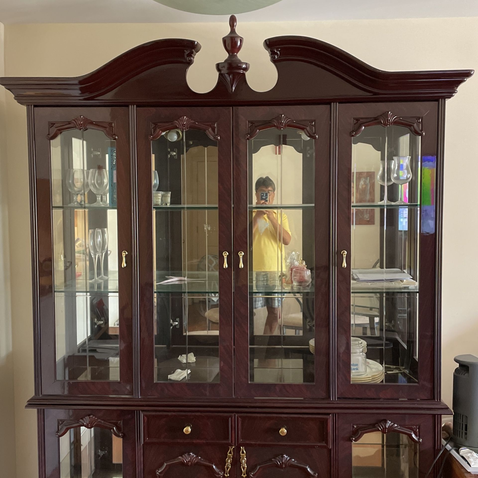 Wooden China Cabinet 7’ 6”