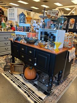 Newly Refinished Black Buffet