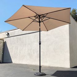 BRAND NEW $70 Patio Umbrella Set (10 FT Umbrella and 26lbs Weight Base) Tilt Crank, Outdoor Garden Market