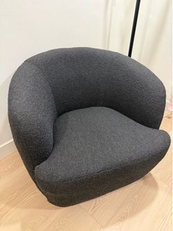 CB2 Style Boucle Chair - black