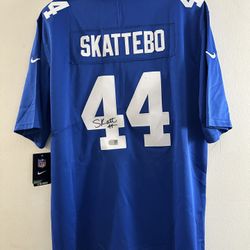 CAM SKATTEBO SIGNED NEW YORK GIANTS AUTOGRAPHED NIKE JERSEY W/COA - Large - 867