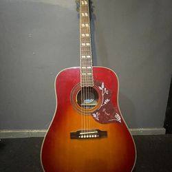 Cherry Red Acoustic Electric “Naughty Boy” Dreadnaught Hummingbird