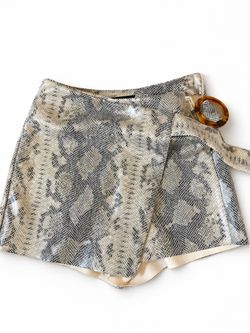 Zara Snakeskin Print Skort — Size XS