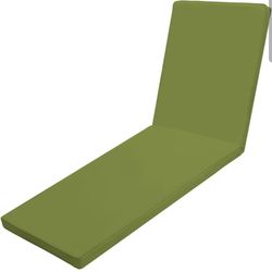 Iheqard Outdoor Chaise Lounge Cushions for Patio, 71"x22"x3" Lounge Chair Cushions, Waterproof Replacement Seat Pads for Outdoor Furniture (Green, 1 P