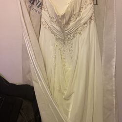 Nice Wedding Dress David S Bridal Size 16 