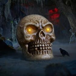 Giant Massive LED Halloween Skull Blow Mold New In Sealed Box 