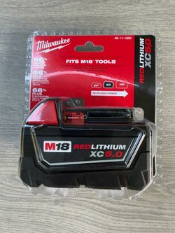 Milwaukee M18 18-Volt 5.0 Ah Lithium-Ion XC Extended Capacity Battery Pack (100% Authentic)