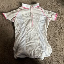Women’s White Tennis Outfit Set With Pink Stripes
