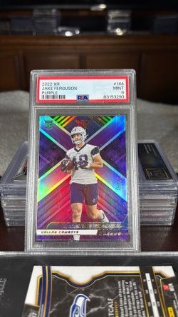 2022 Panini XR - Rookies Jake Ferguson Purple Refractor /25 (RC) PSA 9 Very Low Pop