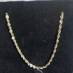 10k Gold Rope Bracelet 7”