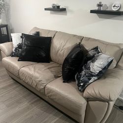 Leather furniture. 