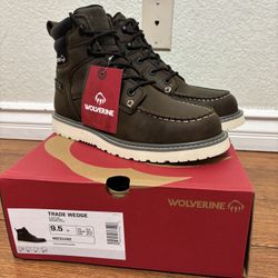 STEEL-TOE WOLVERINE WORK BOOTS SIZE 9.5Men