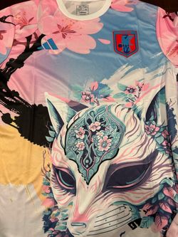 Adidas Japan Soccer Jersey 2XL Slim Fit