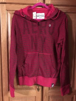 Aeropostale boys sweatshirt, hoodie - black/red stripe, brand new
