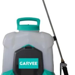 Battery Powered Backpack Sprayer with Wheeled Cart, 0-90 PSI Adjustable Pressure, 4 Gallon Tank, Sprayer with 6 Nozzles and 2 Wands, 12V 8Ah Battery, 