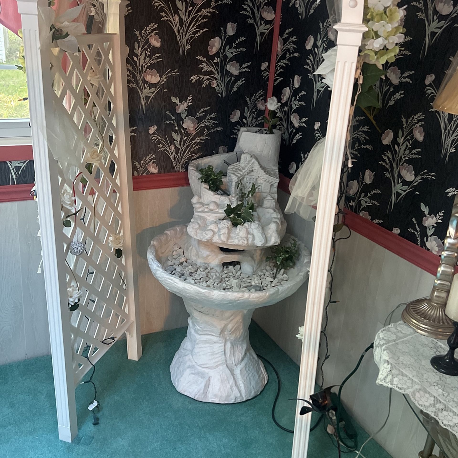Fountain And Trellise