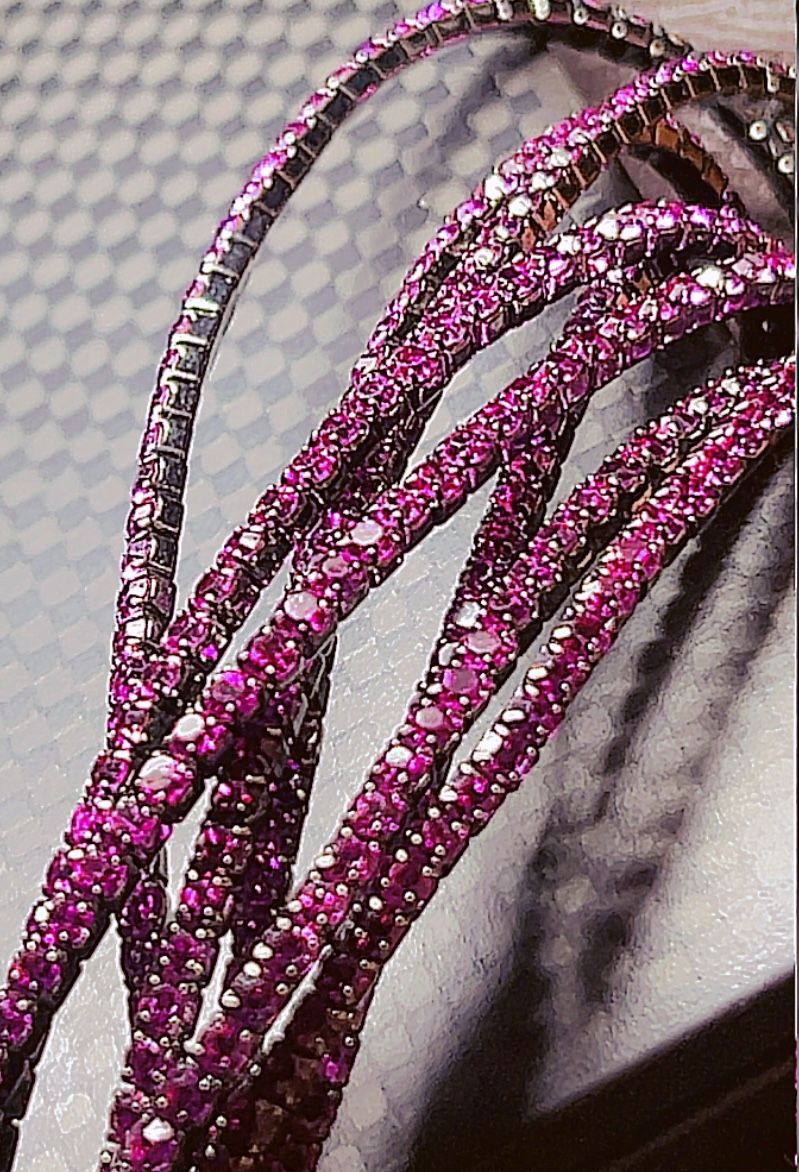 Elastic Violet Pink Bangle Bracelet