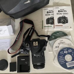 Canon EOS Rebel T5 Digital Camera with 18-55mm Lens  (EOS 1200D) + Original manuals, AC Power Adapter and Carrying Case