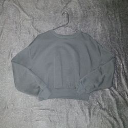 Black Long Sleeve Crop Top