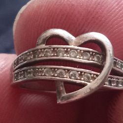 Anillo De Corazon Con Zirconia 925 