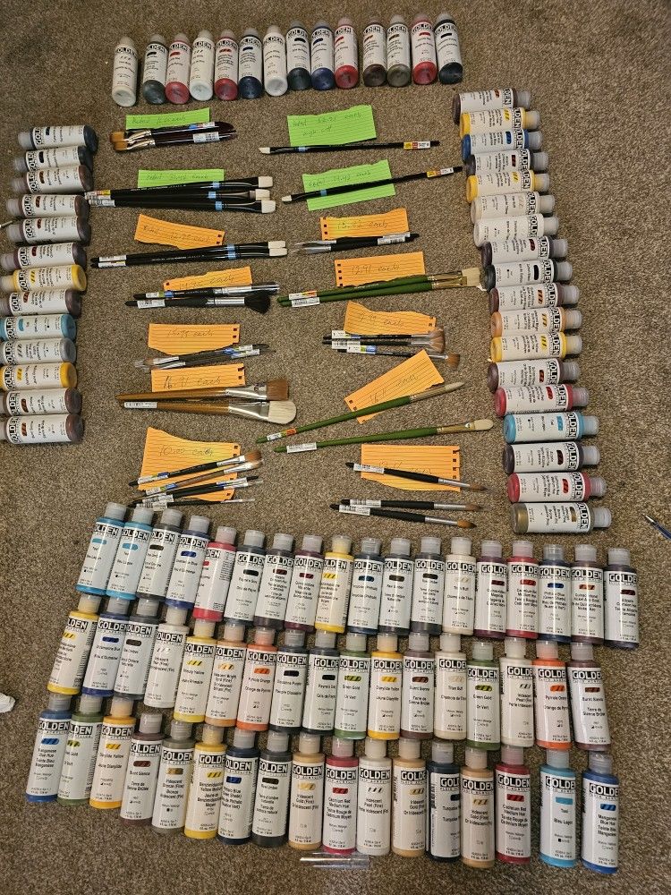 All New 4 Oz Bottles Of Ever Color Paint Acrylics