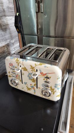 4-Slice Toaster Floral Bird Print