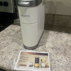 Keurig® K-Mini Plus™ Single Serve K-Cup® Pod Coffee Maker in White!