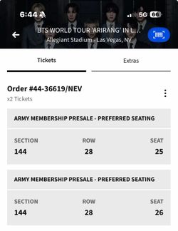 BTS Arirang World Tour - Wed, May 27