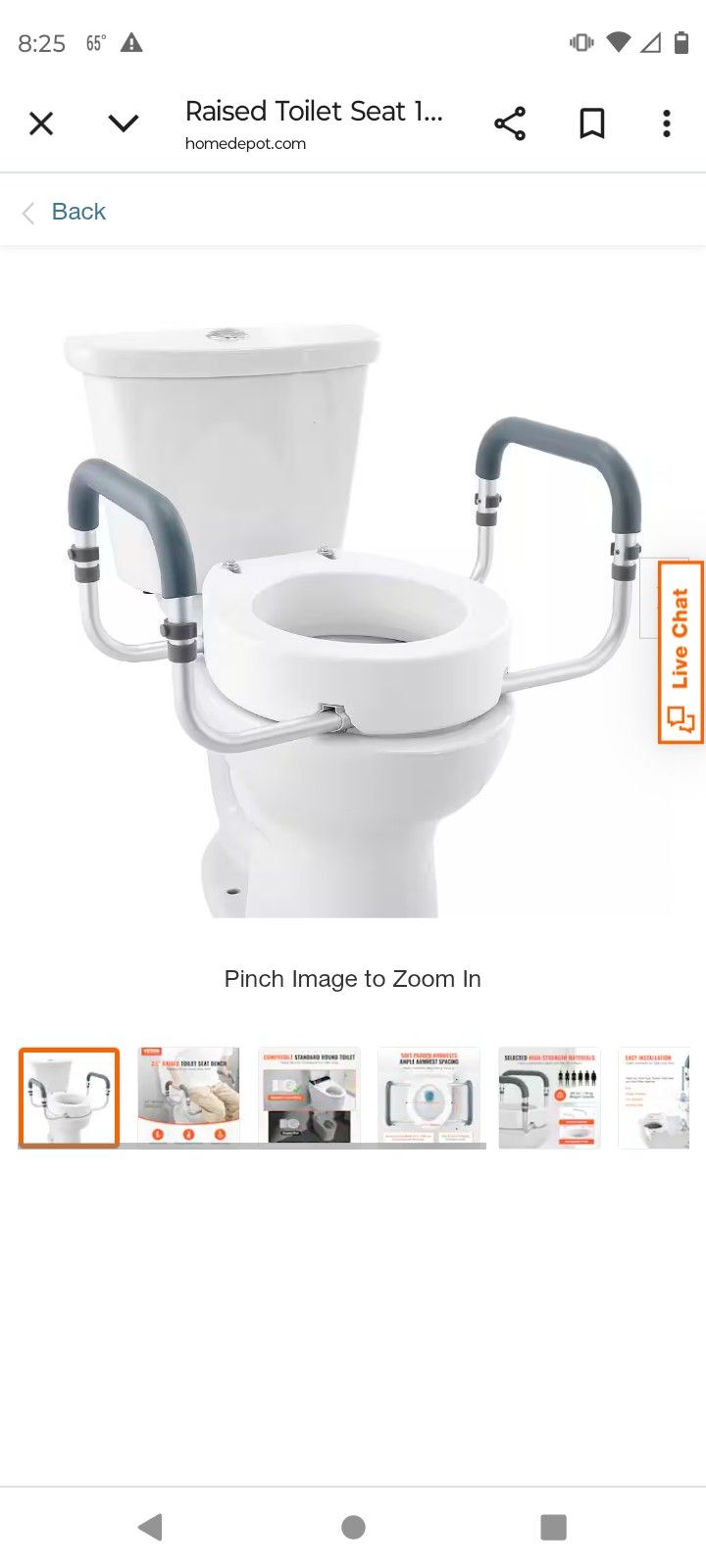 RAISED TOILET SEAT WITH HANDLES