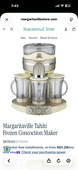 Selling New Margaritaville Tahiti Frozen Concoction Maker