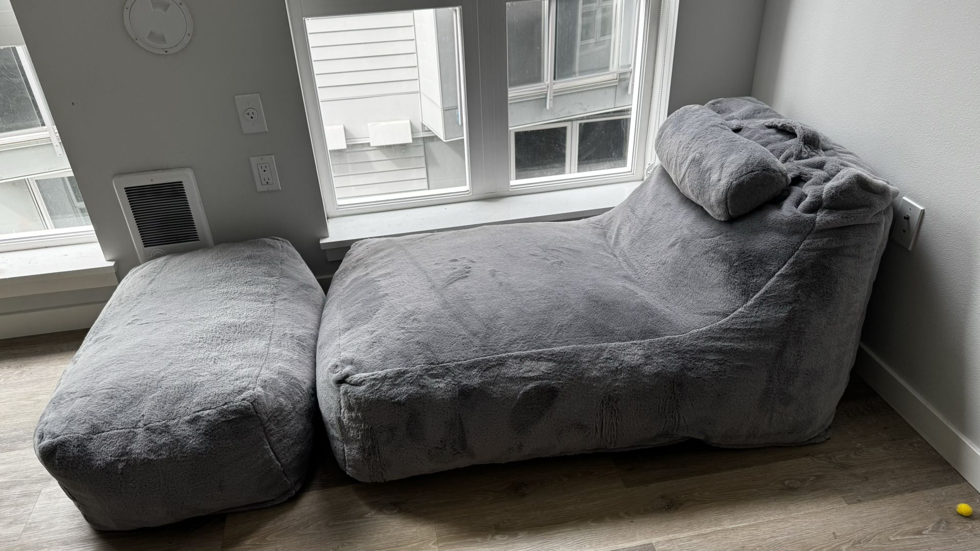 Bean Bag Lounge Chair and Ottoman