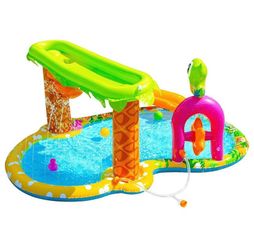 Banzai Jr Rainforest Splash Park Inflatable Kiddie Water Play Center NEW