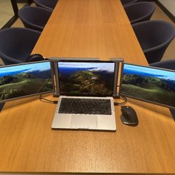 NEW Dual Laptop Screen Extender, 14" 1080P FHD Triple Monitor for Laptop Extension !