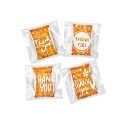 4x4 Cellophane Bags Self Adhesive Thank You Cookie Bags