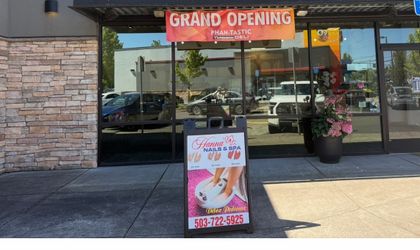 A Frame Sign Nail & Reastaurant