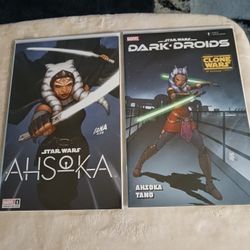 Star Wars: Ahsoka #1 Nakayama Trade Variant and Dark Droids #1 Camuncoli Trade